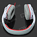 SADES SA708 Gaming Headphones w/ Microphone - White + Grey + Red (3.5mm Plug / 220cm-Cable)