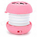 TUNEWEAR X9 Hamburg Style Portable Mini Rechargeable Speaker - Pink + White