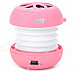 TUNEWEAR X9 Hamburg Style Portable Mini Rechargeable Speaker - Pink + White