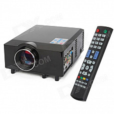 HD-168 60W 1500lm Multimedia LED Projector w/ Remote Controller - Black