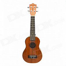 54CM White-edge Wooden Ukulele - Brown