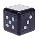 Plastic Dice Style Rotary Top Ashtray - Silver + Black + White