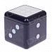 Plastic Dice Style Rotary Top Ashtray - Silver + Black + White