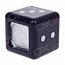 Plastic Dice Style Rotary Top Ashtray - Silver + Black + White