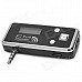 Rechargeable 0.7'' LCD Display FM Transmitter w/ 3.5mm Plug - Black + Silver