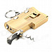 Multifunction Aluminum Alloy Windproof Butane Gas Lighter / 2-LED / Bottle Opener - Silver + Golden