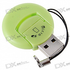 MicroSD TransFlash TF SD/SDHC USB 2.0 Card Reader Keychain