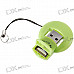 MicroSD TransFlash TF SD/SDHC USB 2.0 Card Reader Keychain