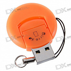 MicroSD TransFlash TF SD/SDHC USB 2.0 Card Reader Keychain