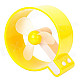 C1GL 3-Blade USB 2.0 Fan - Yellow + White (3 x AAA)