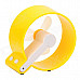 C1GL 3-Blade USB 2.0 Fan - Yellow + White (3 x AAA)