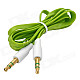 3.5mm Male to Male Audio Flat Cable - Green (95cm)