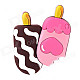 10040012 Creative Popsicle Style Refrigerator Magnetic Sticker - Brown + Pink + White
