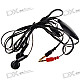 Stereo Earphone with Microphone and Volume Control (2*3.5mm Jack/256cm Cable)