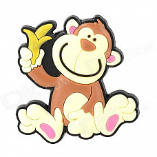 10040015 Creative Monkey Style Refrigerator Magnetic Sticker - Brown + Light Yellow + Black