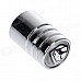 Replacement Stainless steel Car Tire Valve Caps - Silver + Black (4 PCS)