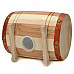 Creative Barrel Style Poplar Money Saving Box - Beige + Brown