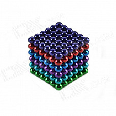 CHEERLINK CN-216 5mm Neodymium Iron Balls DIY Puzzle Set - Multicolored (216 PCS)