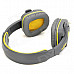 SADES SA-708 Stylish Headphones Headset w/ Microphone - Grey + Yellow (3.5mm Plug / 2.15m)