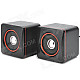 H2XD Portable Mini USB Powered Speaker for Cell Phone + Computer + DVD - Green + Black + Orange