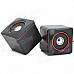 H2XD Portable Mini USB Powered Speaker for Cell Phone + Computer + DVD - Green + Black + Orange