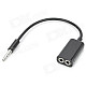 1-to-2 3.5mm Male to Female Audio Sharing Adapter Cable - Black + Golden