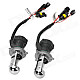 D&Z H4-4300K-S1 35W 4300K 3500lm Light Yellow Light Car HID Headlamps - Black + Silver (2 PCS)