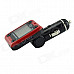 1.3" LCD Car MP3 Player FM Transmitter with Remote Controller - Red + Black (12V)