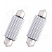 Festoon 42mm 3W 240lm 6 x SMD 5630 LED White Light Decoding Car Reading Lamp Dome Bulb (12V / 2 PCS)