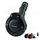 VA-02 Car Cigarette Lighter Charger Bluetooth V4.0 Handsfree Speaker w/ USB Charging Port - Black