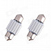 Festoon 31mm 3W 240lm 6 x SMD 5630 LED White Light Decoding Car Reading Lamp Dome Bulb (12V / 2 PCS)