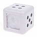 Plastic Dice Style Rotary Top Ashtray - Silver + Black + White