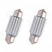 Festoon 36mm 3W 240lm 6 x SMD 5630 LED White Light Decoding Car Reading Lamp Dome Bulb (12V / 2 PCS)