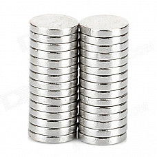 6 x 1mm Round N33 NdFeB Magnet - Silver (30 PCS)