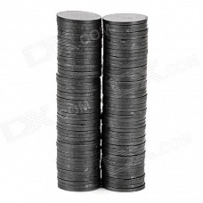 20 x 1.5mm Round Ferrite Magnet - Black (100 PCS)