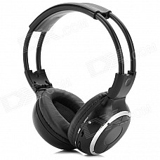 IR-2011D 5.1-Channel Infrared Stereo Wireless Headphones - Black + Silver (2 x AAA)