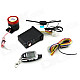C08 Two Way Auto Security Motorcycle Alarm System with 1.3" LCD Remote Controller - Black