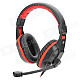 Cosonic CT-800 3.5mm Plug Headband Stereo Gaming Headphone w/ Microphone - Black + Red