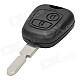 AML031382 Replacement 2-Button Remote Key Case for Citroen / Peugeot - Black + Silver