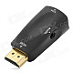 HDMI Male to VGA Female + Audio Jack Adapter - Black + Golden