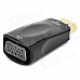 HDMI Male to VGA Female + Audio Jack Adapter - Black + Golden