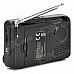 SAYIN SY-1192 FM / MW / SW 14 Band Stereo Radio w/ Speaker / Antenna / TF / USB / MP3 - Deep Grey