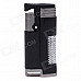 ELEGANT 806 Fashionable Business Windproof Blue Flame Butane Lighter - Black + Silver