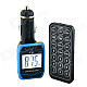 MP05 1.3" LCD Car MP3 Player FM Transmitter w/ Remote Controller - Blue + Black (12V)
