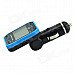 MP05 1.3" LCD Car MP3 Player FM Transmitter w/ Remote Controller - Blue + Black (12V)