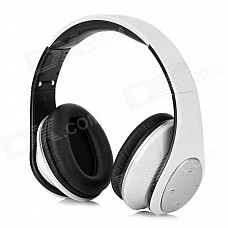 Qiyin E-990 Bluetooth v3.0 + EDR Stereo Headphones w/ Microphone - Black + White + Silver