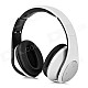 Qiyin E-990 Bluetooth v3.0 + EDR Stereo Headphones w/ Microphone - Black + White + Silver