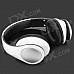 Qiyin E-990 Bluetooth v3.0 + EDR Stereo Headphones w/ Microphone - Black + White + Silver