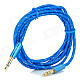 UGreen Gold-Plated 3.5mm Male to Male Audio AUX Connection Nylon Cable - Blue (1.5m)