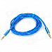 UGreen Gold-Plated 3.5mm Male to Male Audio AUX Connection Nylon Cable - Blue (1.5m)